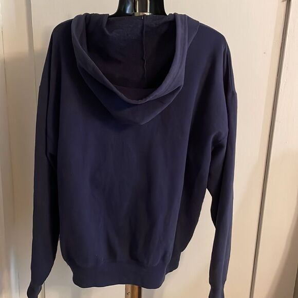 XL Jerzees blue long sleeve hooded pocketed full front zip fleece lined jacket - Picture 9 of 15